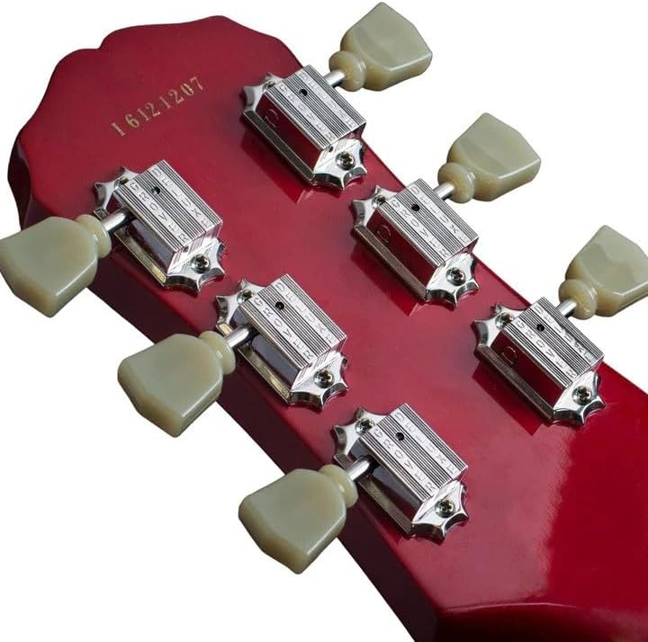 Tonebird Grover 135N Deluxe Vintage Guitar Tuning Machines Tuner Keys Nickel Set 3+3 14:1 Ratio "Green Key" Keystone Button with Dunlop Polish Cloth Bundle LP Les Paul Style Replacement Upgrade Tuners - Image 4